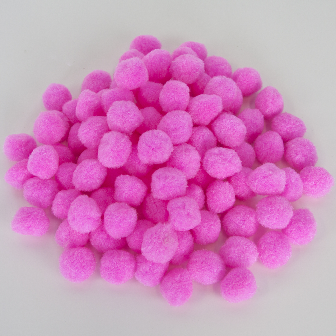 Декоративное украшение Помпончики, 2,5 см. Розовый, 100 шт.