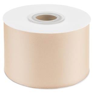 Лента атласная (5 см*22,85 м) Светлое золото, 1 шт.