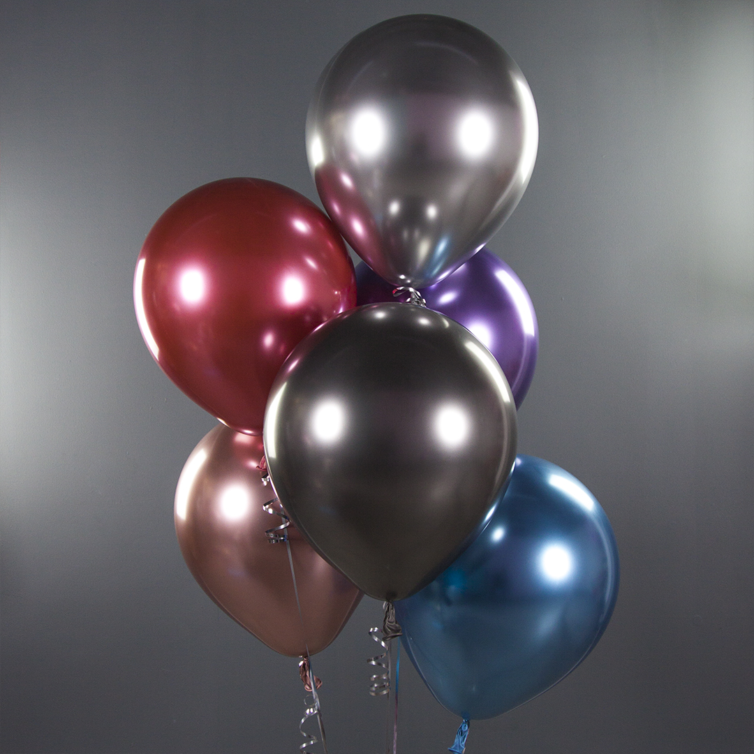 Шар (18''/46 см), Голубой (504), хром, 6 шт.