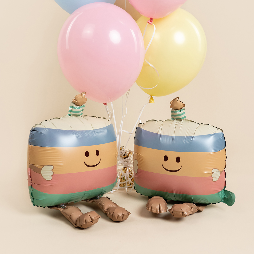 Шар 3D (24''/61 см) Милый тортик, Сатин, 1 шт.