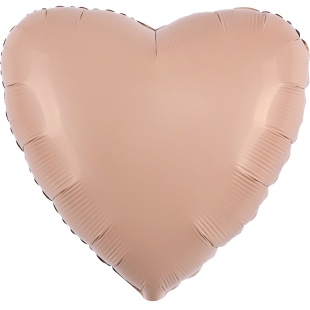 Шар (32''/81 см) Сердце, Винтажная роза, Матовый, 1 шт.