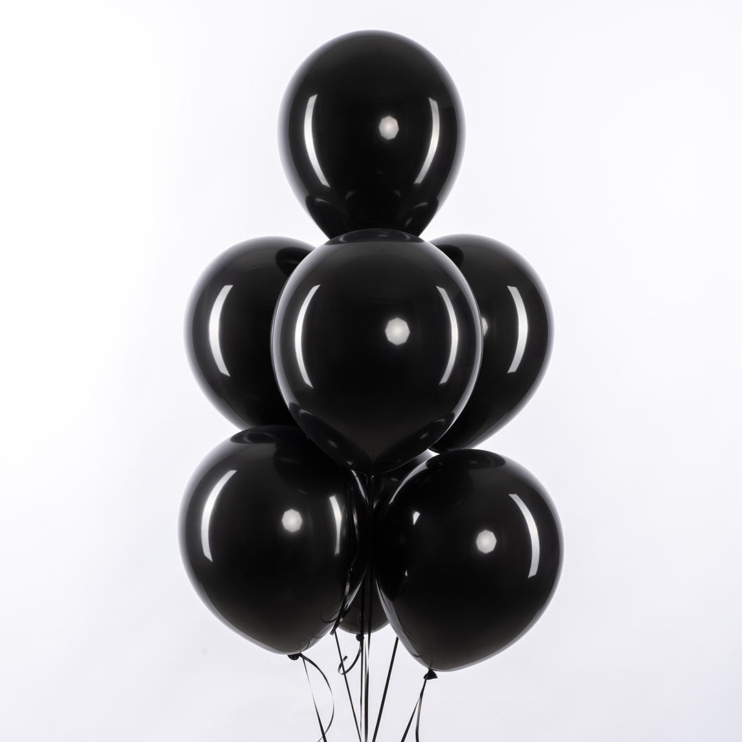Шар (12''/30 см), Черный, пастель, 100 шт.