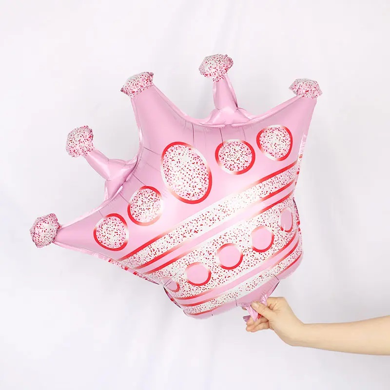 Шар (30''/76 см) Фигура, Корона, Розовый, 1 шт.