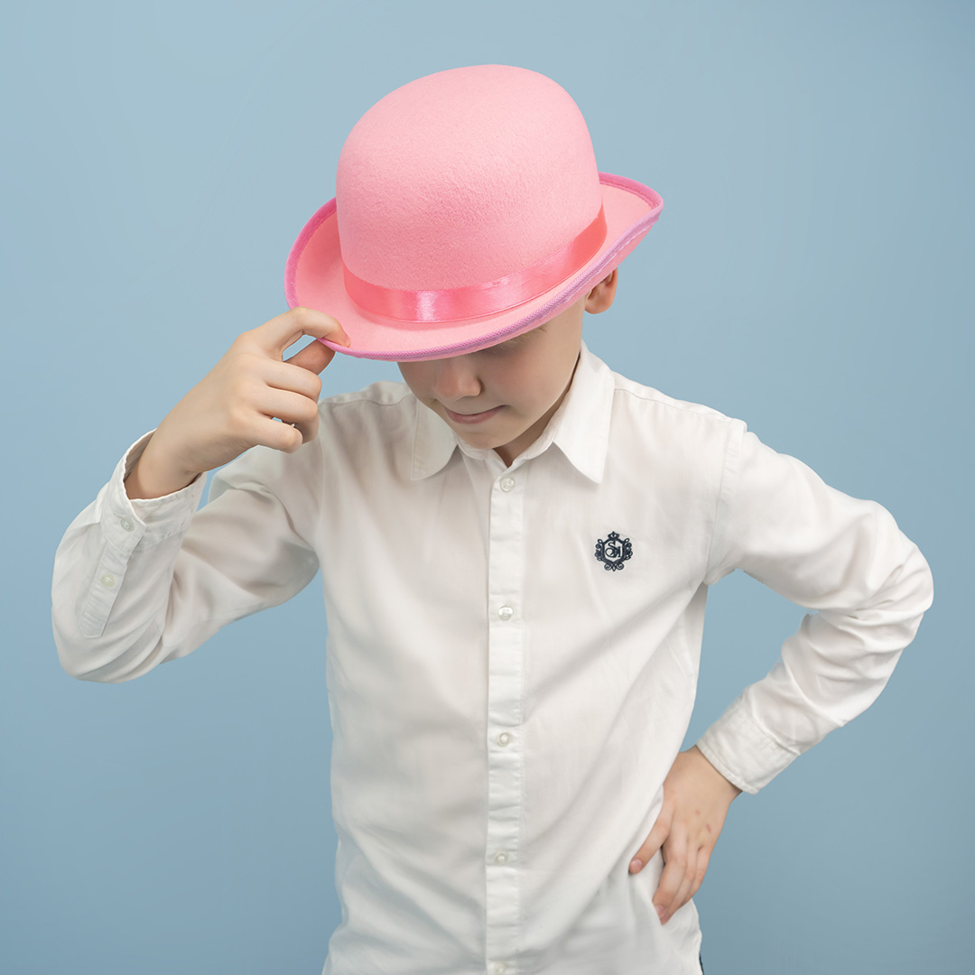 Шляпа Котелок, фетр, Розовый, 56-58 разм., 1 шт. 