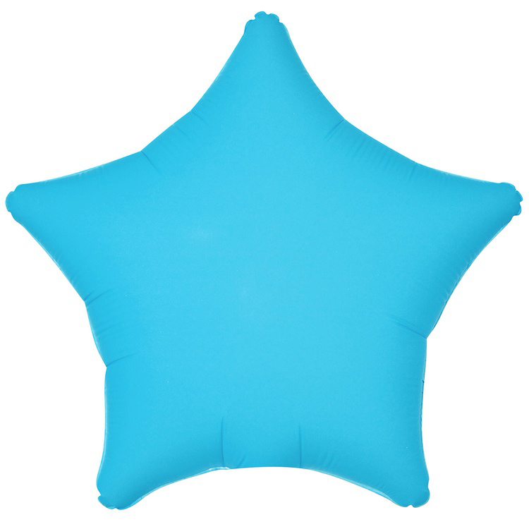 Шар (18''/46 см) Звезда, Синий, Неон, 1 шт.