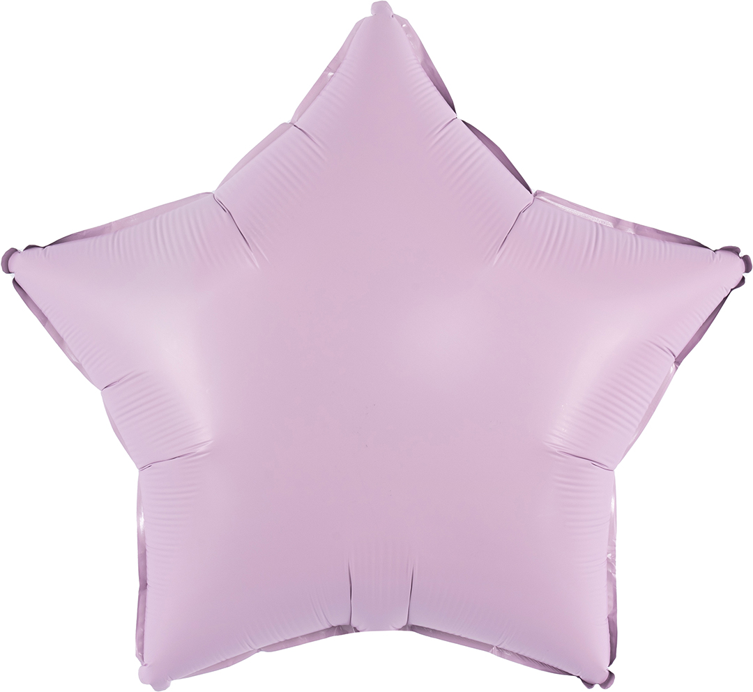 Шар (18''/46 см) Звезда, Сиреневый, Сатин, 1 шт.