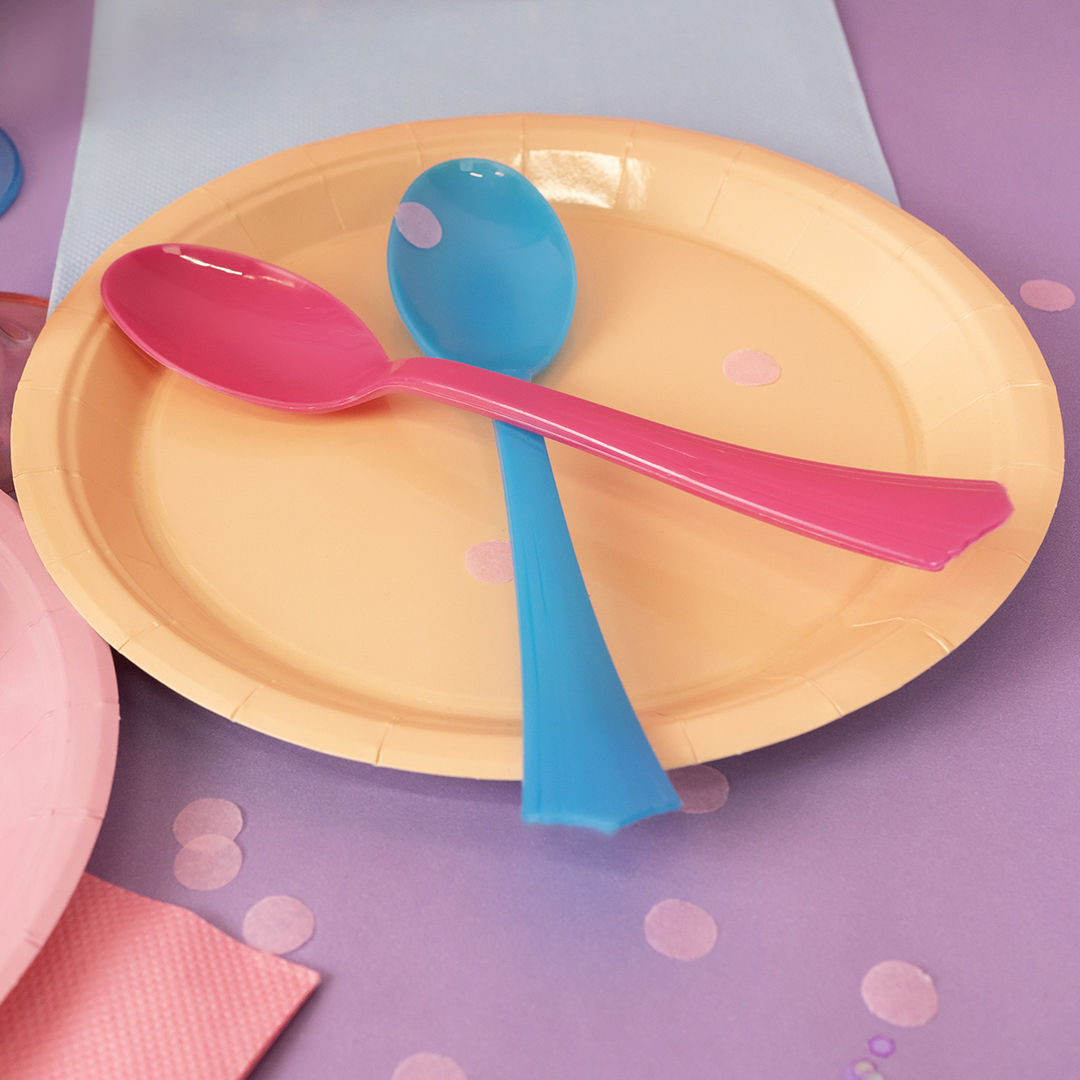 Ложки, Премиум, Голубой, 16 см, 10 шт. в упак. 