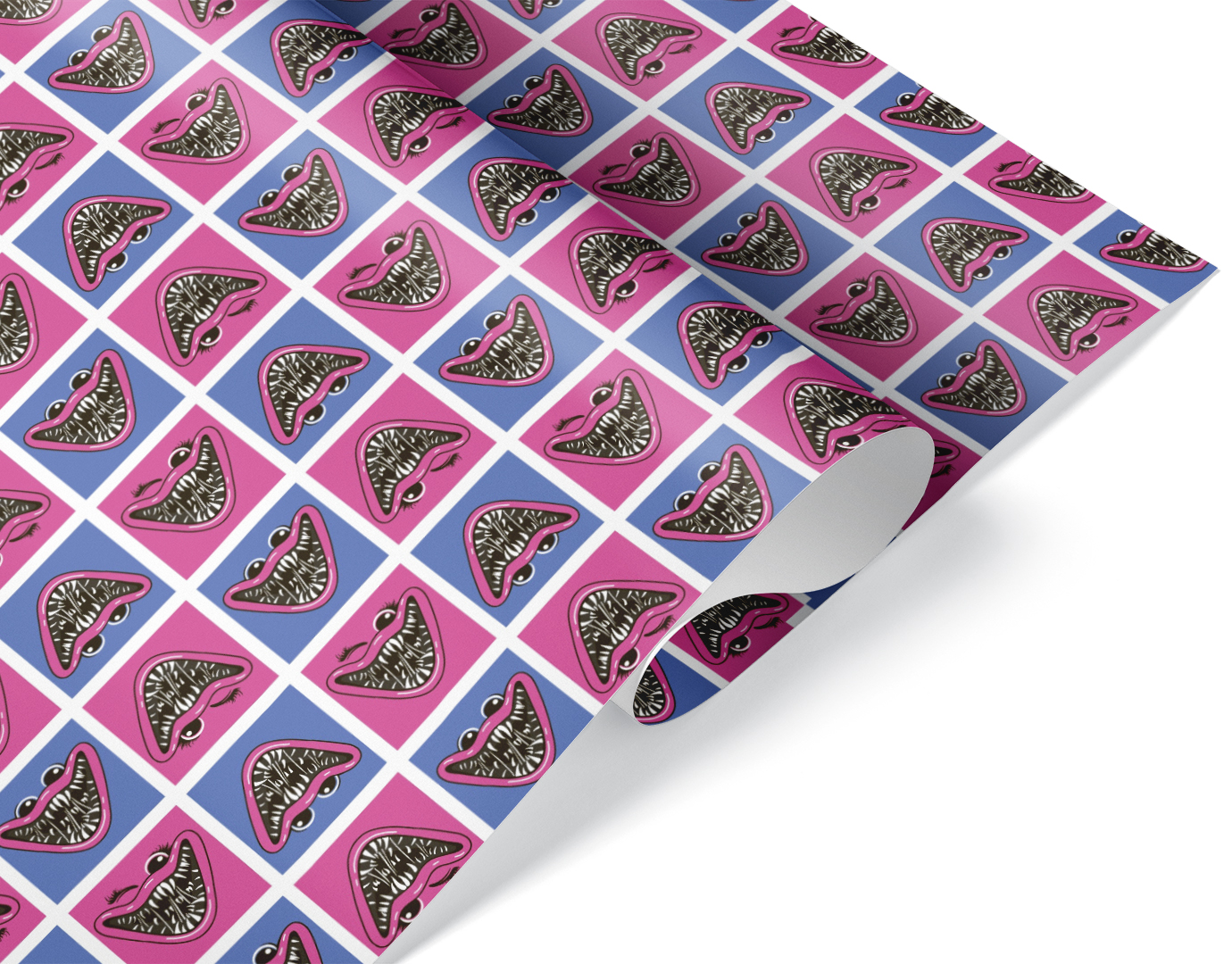 Упаковочная бумага 80гр (0,7*1 м) Зубастики, 10 шт.