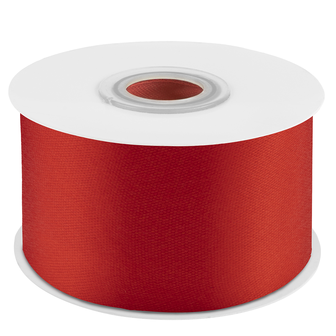 Лента атласная (3,8 см*22,85 м) Красный, 1 шт.