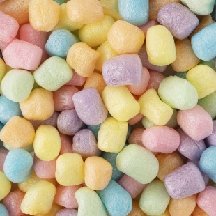 Шарики пенопласт, Маршмэллоу, Цветной микс, Мультиколор, Макарунс, 20-25 мм, 10 гр.