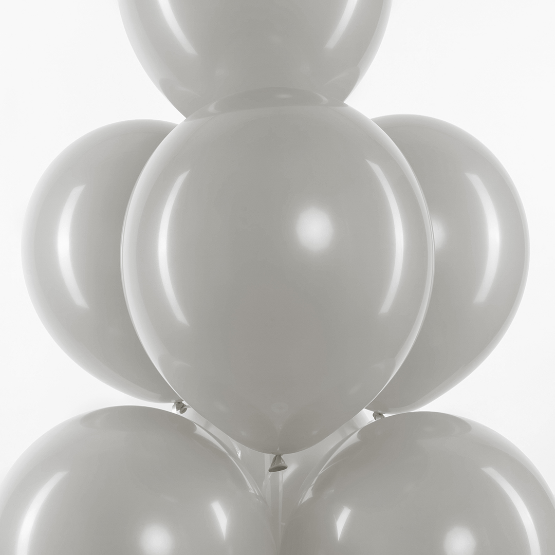Шар (12''/30 см), Серый, пастель, 100 шт.