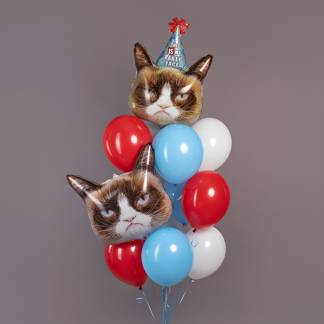 Шар (26''/66 см) Фигура, Сердитая кошка, 1 шт.