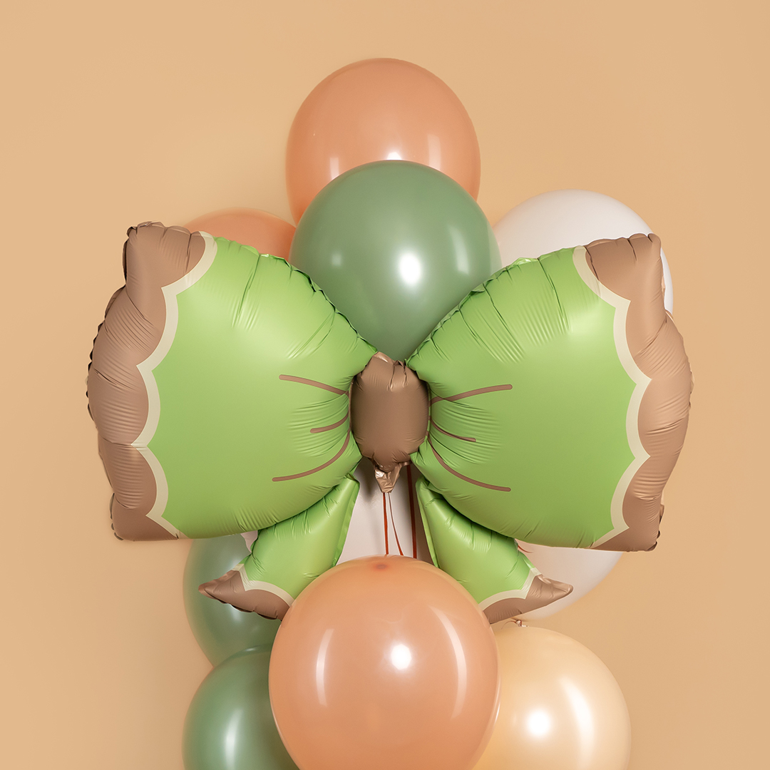 Шар (37''/94 см) Фигура, Бант, Мятный, Сатин, 1 шт.