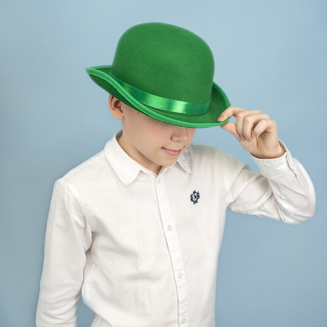 Шляпа Котелок, фетр, Зеленый, 56-58 разм., 1 шт. 