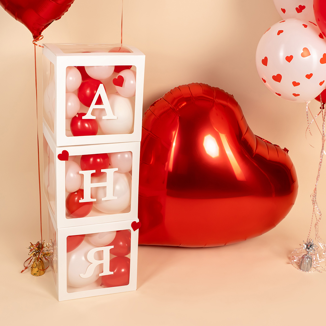 Шар (32''/81 см) Сердце, Красный, Металлик, 1 шт. в уп.