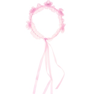 Ободок-венок на Девичник, Розовый, 1 шт. 