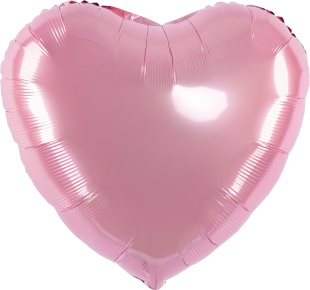 Шар (24''/61 см) Сердце, Розовый, 1 шт.