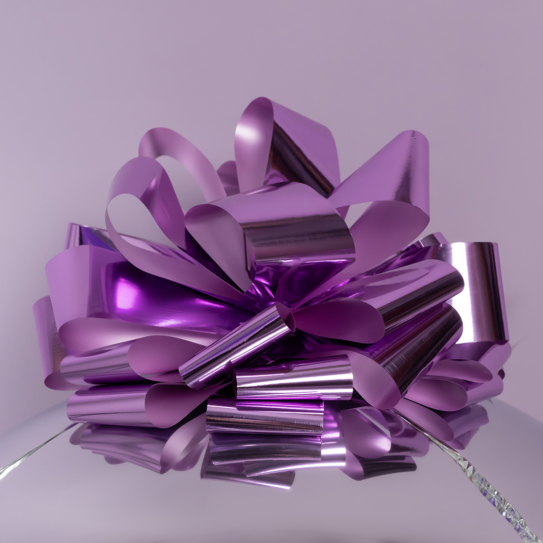 Бант Шар, Розовый, Металлик, 36 см, 1 шт. в упак. 