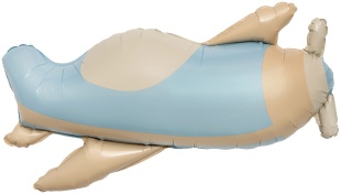 Шар (31''/79 см) Фигура, Самолет, Сатин, 1 шт. в уп.