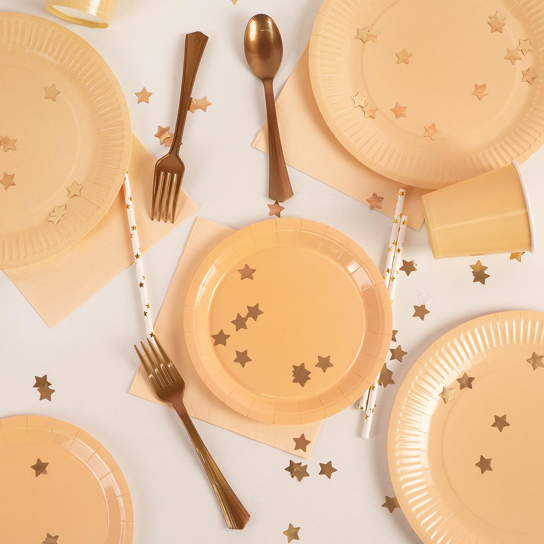 Ложки, Матовое золото, 17 см, 10 шт. в упак. 