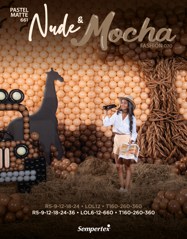 Шар (12''/30 см), Мокко (070), пастель, 12 шт.