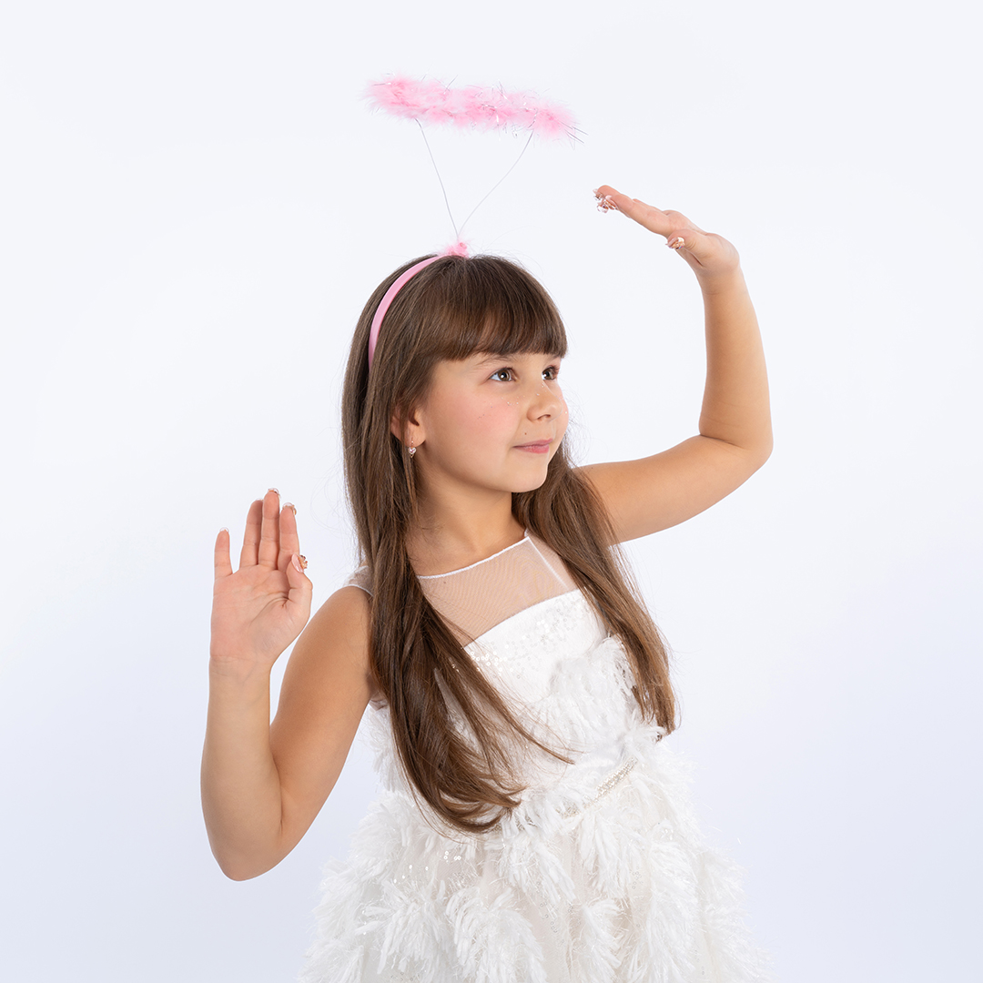 Ободок, Ангел, Розовый, 1 шт. 