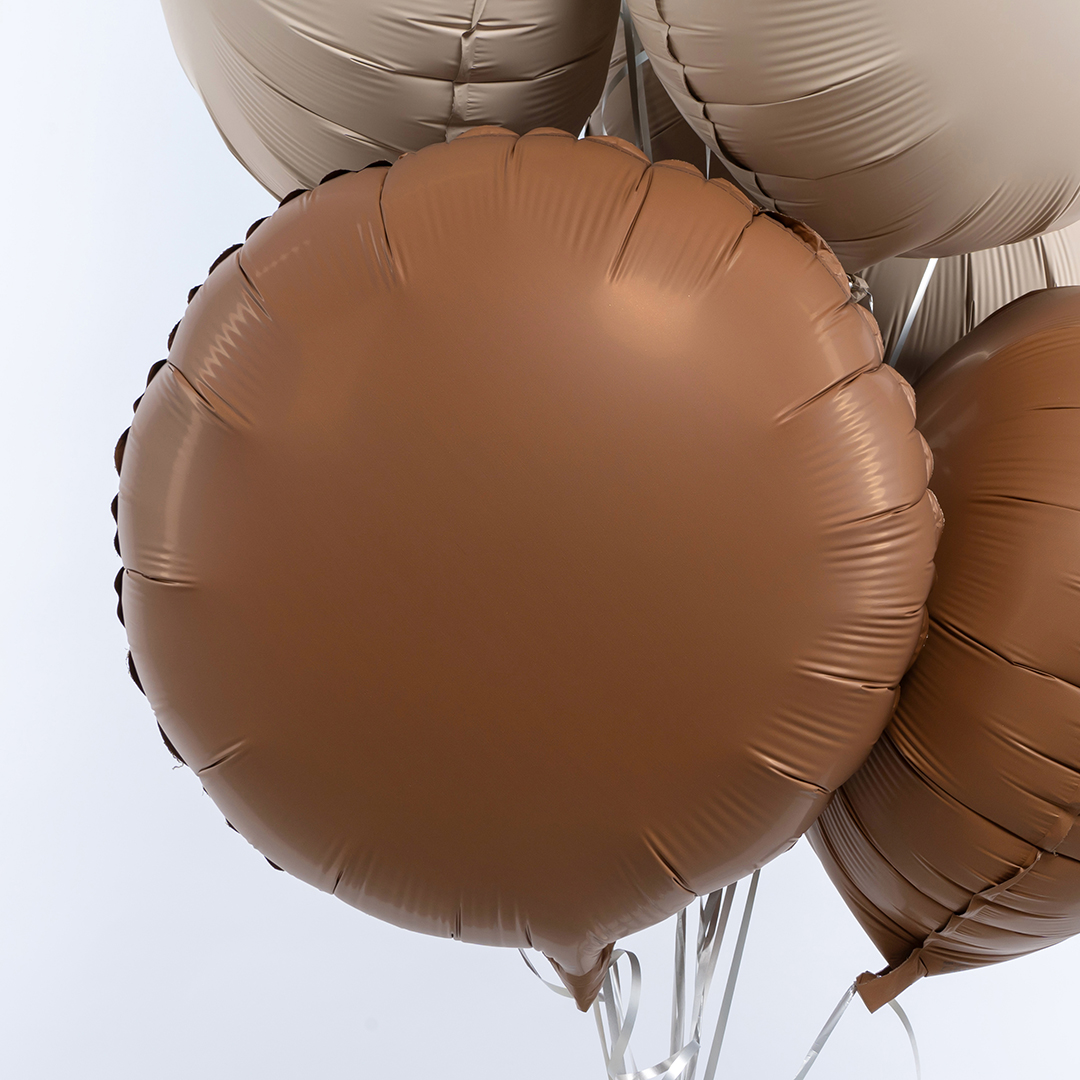 Шар (18''/46 см) Круг, Шоколад, Матовый, 1 шт.