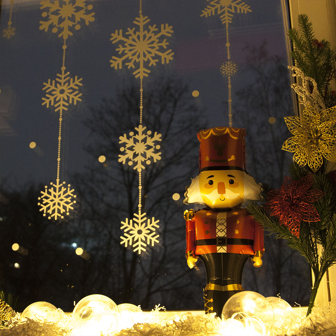 Цветок Пуансеттия, на клипсе, 14 см. Красный, с блестками, 2 шт.