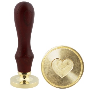 Штамп для сургучной печати Сердце, 3 см. Бежевый, 1 шт.