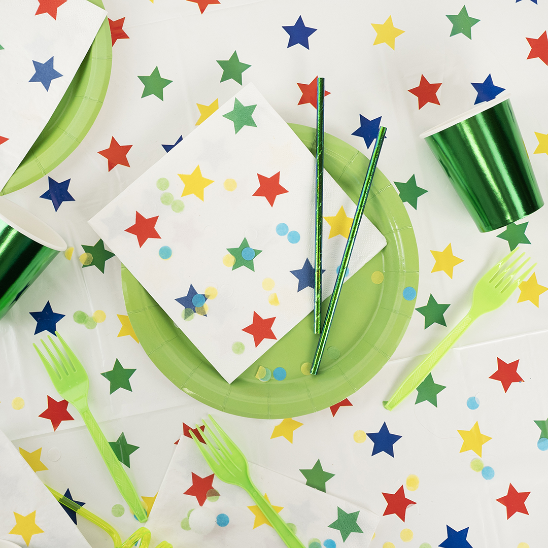 Скатерть одноразовая, Звездочки, 120*180 см, 1 шт.