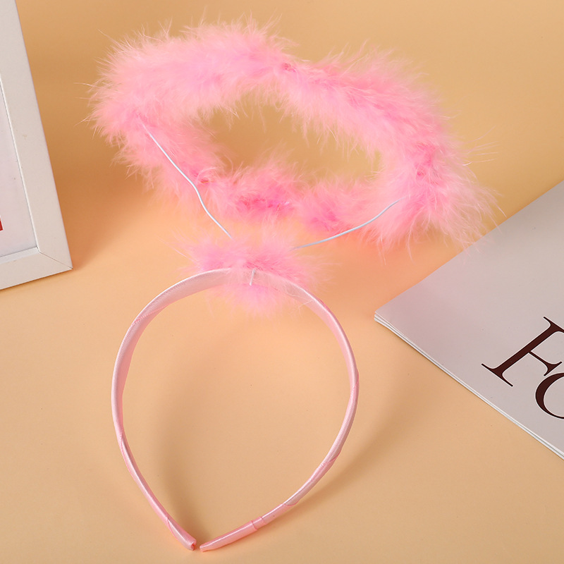 Ободок, Ангел, Розовый, 1 шт. 