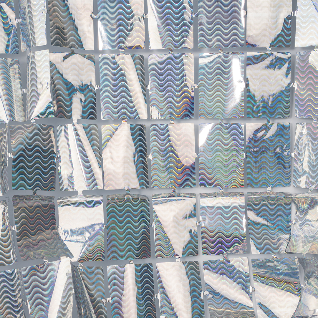 Занавес Прямоугольники, Серебро, Голография, 100*200 см, 1 шт.