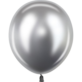 Шар (18''/46 см), Серебро, хром, 10 шт.