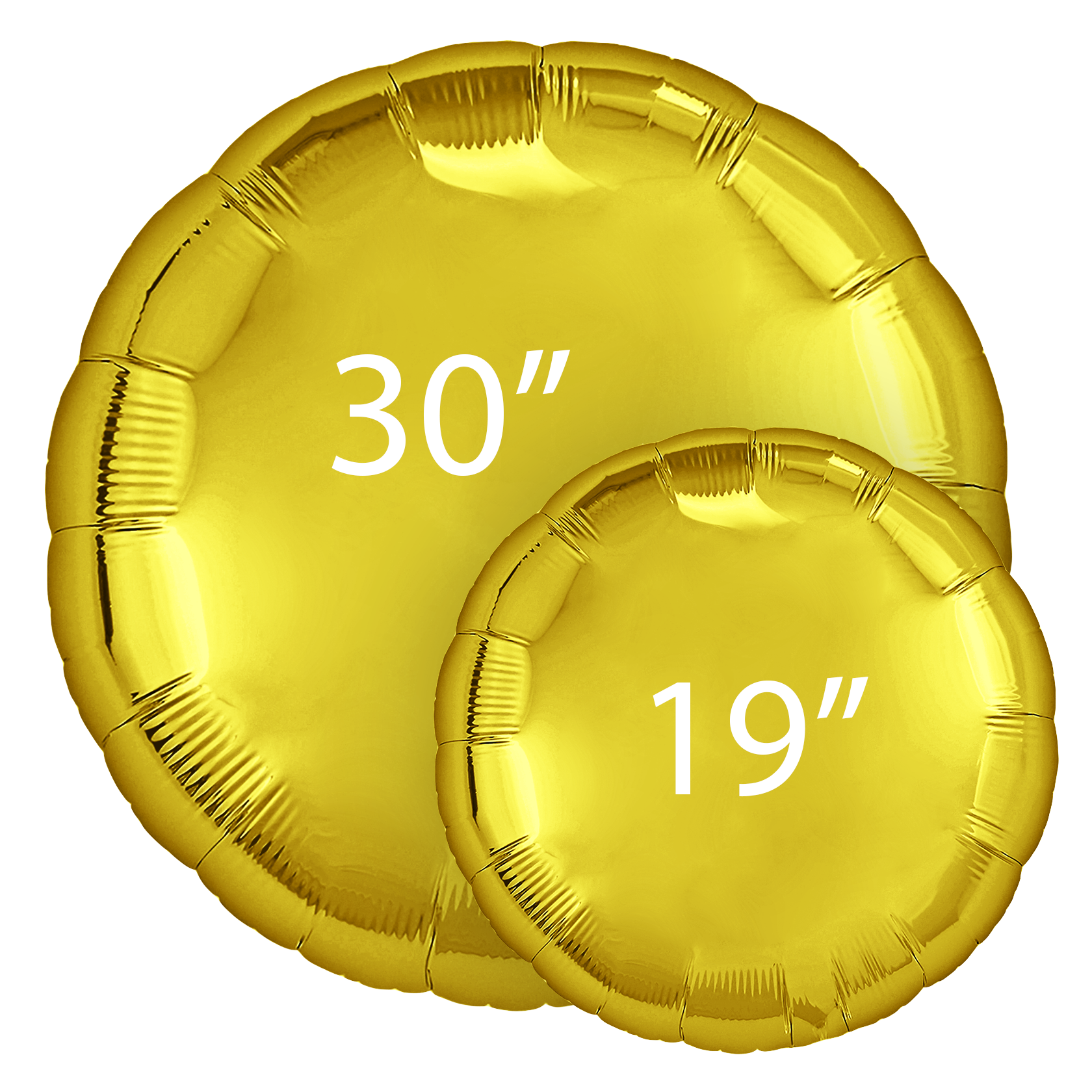 Шар (30''/76 см) Круг, Золото, 1 шт. в уп.