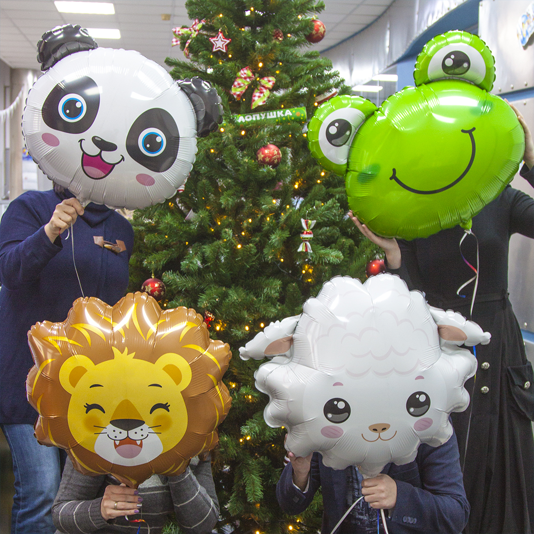 Шар (27''/69 см) Фигура, Голова, Веселая Лягушка, 1 шт.