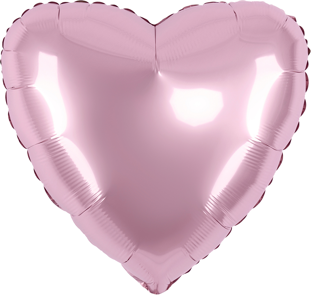 Шар (18''/46 см) Сердце, Розовый, Макарунс, 1 шт.