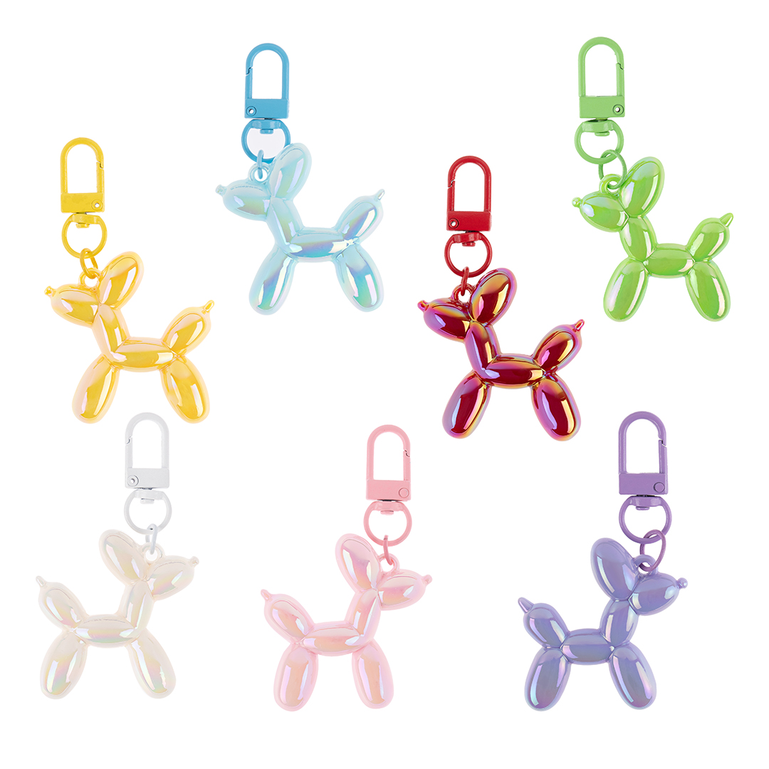 Брелок, Собачка ШДМ, Голубой, Перламутр, 4,5 см, 1 шт. 