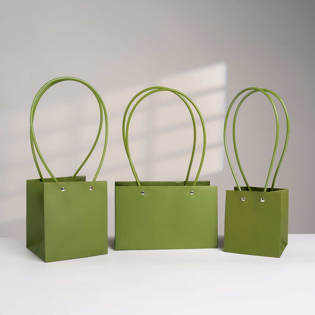 Пакет для цветов, Мастхэв, Авокадо, 22*14*11 см, 1 шт.