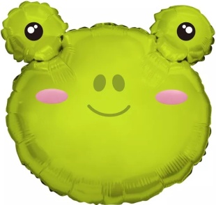 Шар (25''/64 см) Фигура, Голова, Веселая Лягушка, 1 шт.