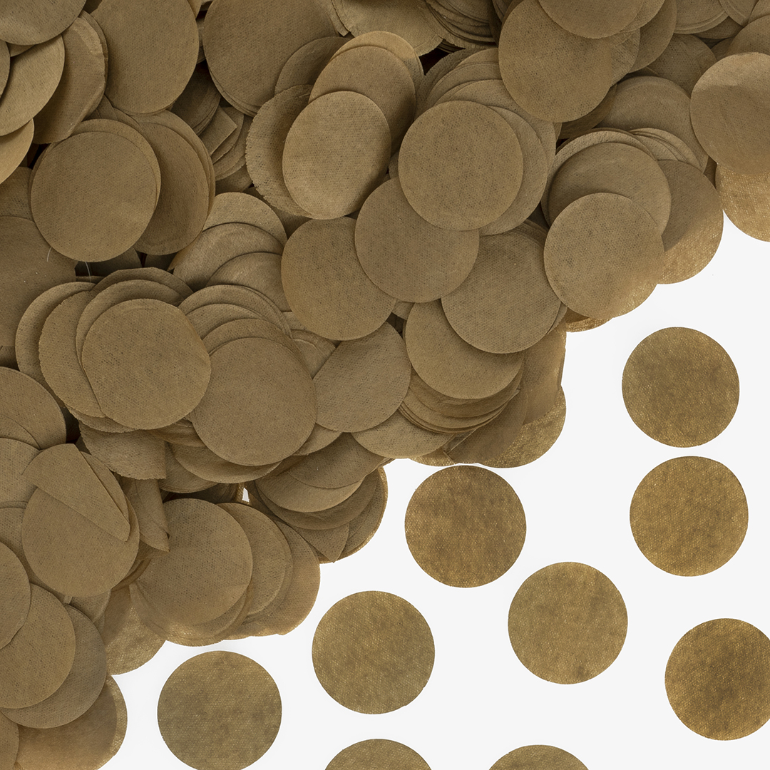 Конфетти тишью Круг, Кофе, 2,5 см, 50 г.