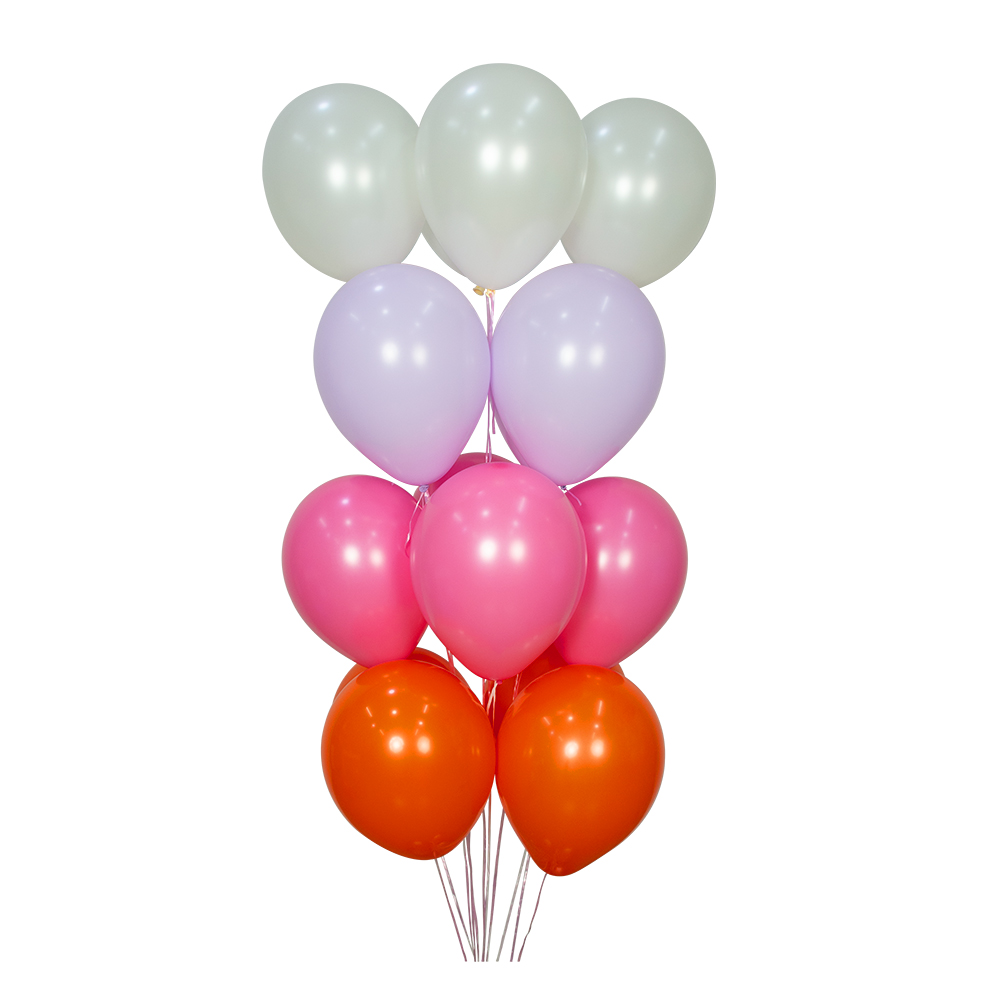 Шар (12''/30 см), Розовая роза (011), пастель, 12 шт.