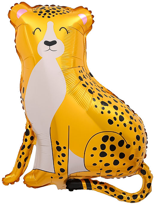 Шар с клапаном (16''/41 см) Мини-фигура, Гепард, 1 шт.