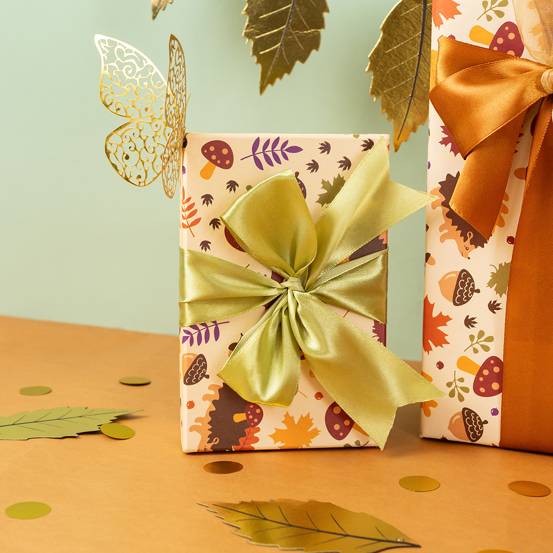 Наклейки Ажурные бабочки, Золото, 8-12 см*12 шт, 1 упак.