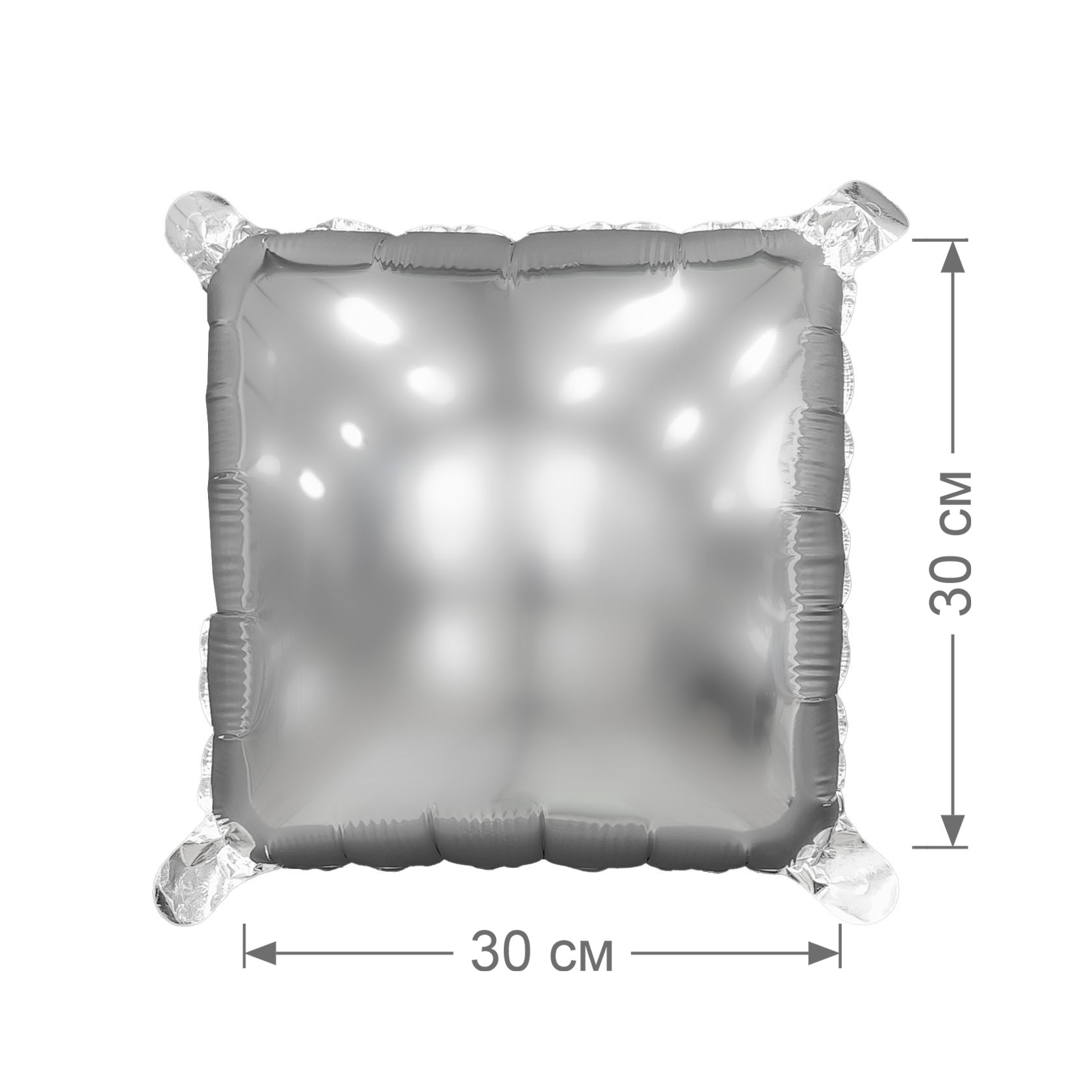 Шар (16''/41 см) Мини-Блок, Серебро, 1 шт.