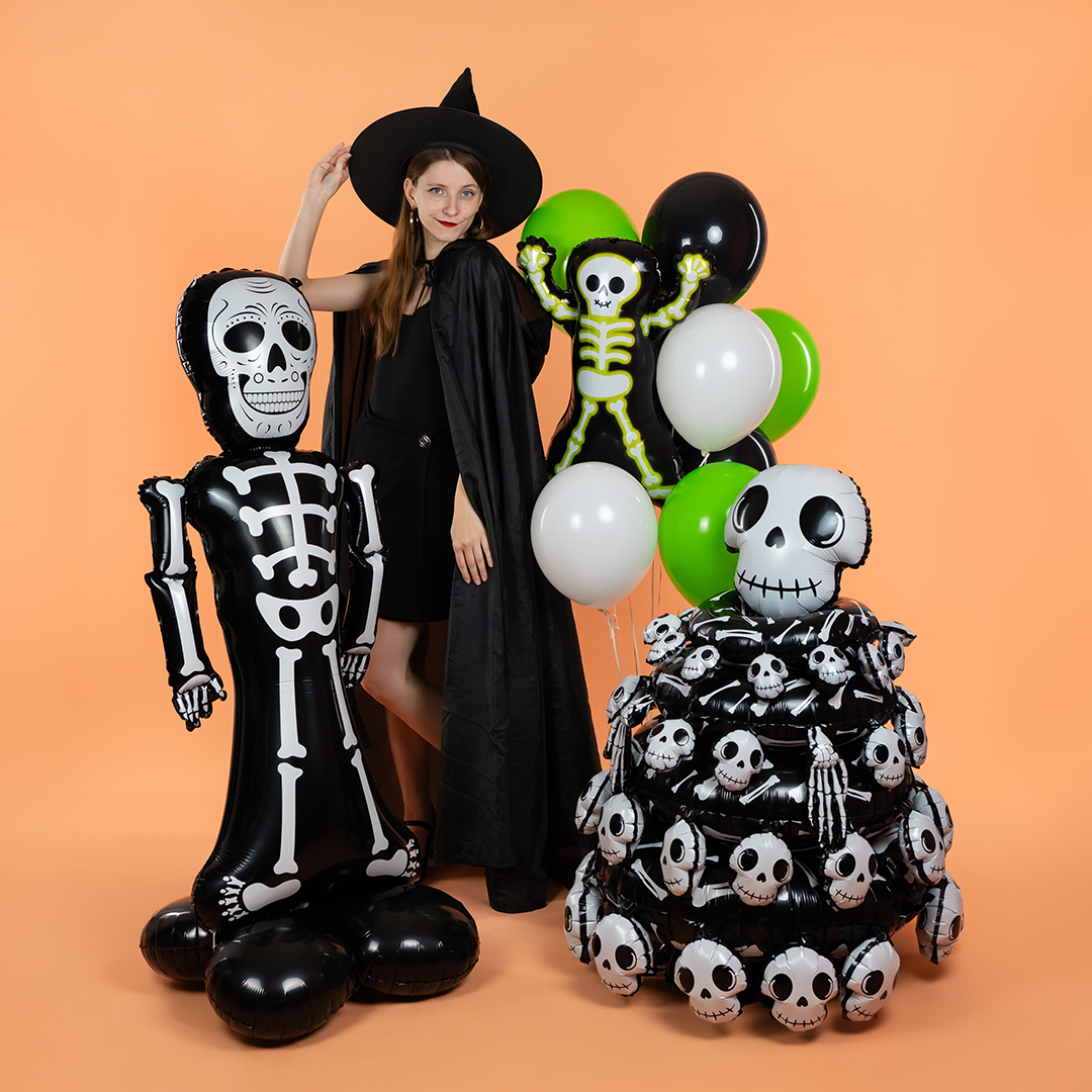 Шар (30''/76 см) Фигура, Скелет, 1 шт.