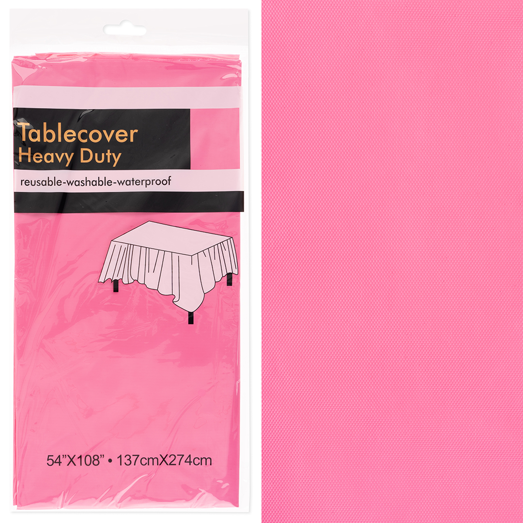 Скатерть одноразовая, Мастхэв, Ярко-розовый, 137*274 см, 1 шт.