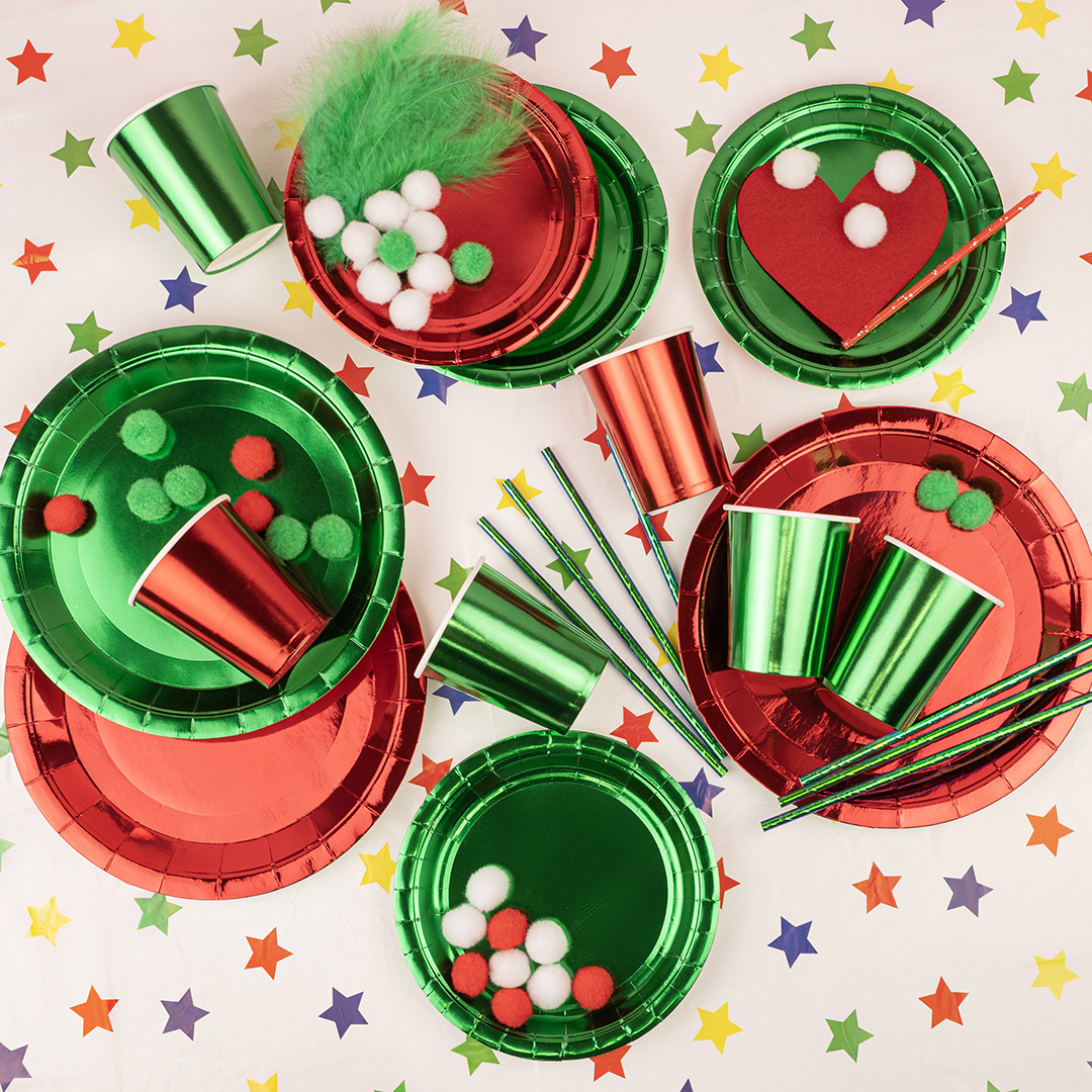 Стаканы (250 мл) Зеленый, Металлик, 6 шт.