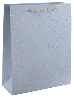 Пакет подарочный, 210гр, Сверкающие блестки, Дизайн №1, Голубой, Металлик, 42*31*12 см, 1 шт.