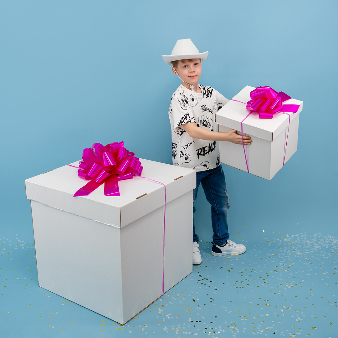 Бант Шар, Фуксия, Лаковый, 36 см, 1 шт. в упак. 