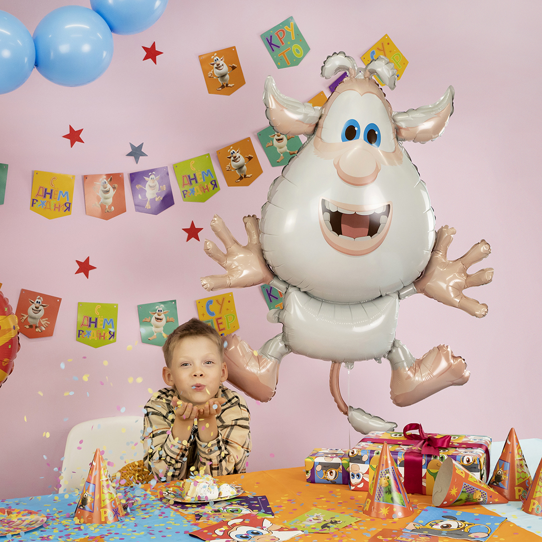 Гирлянда Флажки, Буба, С Днем Рождения!, 300 см, 1 упак.